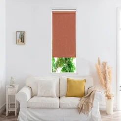 Store enrouleur occultant sans perçage Novan terracotta l.45 x H.140cm Goodhome