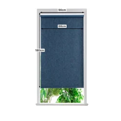 Store enrouleur occultant sans perçage Novan bleu saphir l.90 x H.180cm Goodhome
