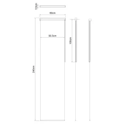 Store enrouleur occultant sans perçage Boreas 2 blanc l.60 x H.240cm Goodhome