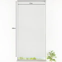 Store enrouleur occultant sans perçage Boreas 2 blanc l.60 x H.240cm Goodhome