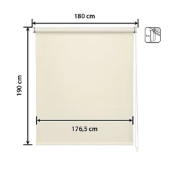Store Enrouleur Occultant Blackout - Easydeco - Beige - 180 x 190 cm