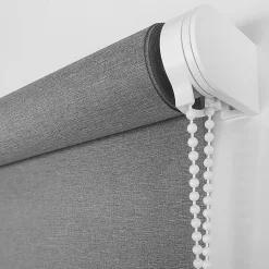 Store enrouleur occultant gris anthracite tissu double face l.60 x H.190cm Madeco