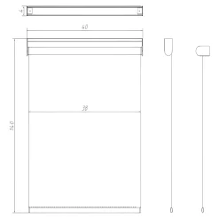 Store enrouleur occultant sans perçage Novan taupe l.40 x H.140cm Goodhome