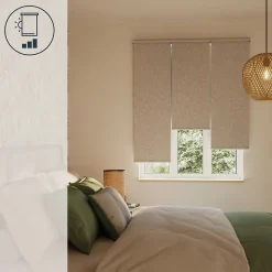 Store enrouleur occultant sans perçage Novan taupe l.40 x H.140cm Goodhome