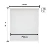 Store Enrouleur Occultant Blackout - Easydeco - Blanc - 180 x 190 cm
