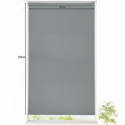 Store enrouleur occultant sans perçage Boreas 2 gris béton l.90 x H.180cm Goodhome