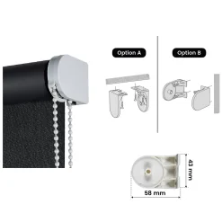 Store Enrouleur Occultant Noir 100 x 180 cm