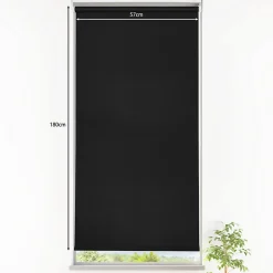 Store enrouleur occultant sans perçage Boreas 2 noir l.60 x H.180cm Goodhome