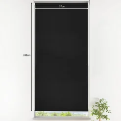 Store enrouleur occultant sans perçage Boreas 2 noir l.60 x H.240cm Goodhome