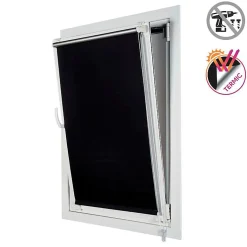 Store Enrouleur Occultant sans perçage EasyFix Noir 45 x 180 cm