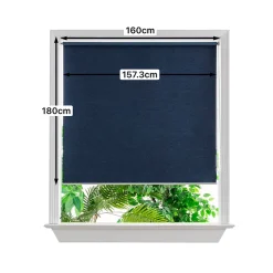 Store enrouleur occultant sans perçage Iwerne bleu marine l.160 x H.180cm Goodhome