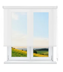 Store Enrouleur Screen Degré d'ouverture 10% Blanc 105 X 190cm , Viewtex
