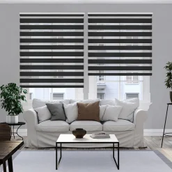 Store enrouleur screen premium en tissu technique, alu, tube renforcé 38 mm, haute qualité Gris-Beige 220x250 cm