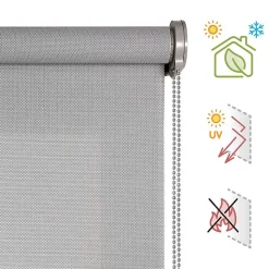 Store enrouleur screen premium en tissu technique, alu, tube renforcé 38 mm, haute qualité Gris 240x250 cm