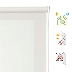 Store Enrouleur Screen Tamisant et Isolant Thermique Blanc 160 x 180 cm