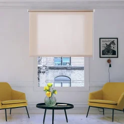 Store Enrouleur Screen Tamisant et Isolant Thermique Blanc 105 x 250 cm