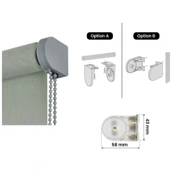 Store Enrouleur Tamisant Lisse pour Fenêtres et Portes Vert 180x250 cm