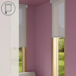 Store enrouleur tamisant sans perçage Halo 2 gris perle l.40 x H.140cm Goodhome