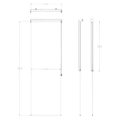 Store enrouleur tamisant sans perçage Halo 2 blanc cassé l.60 x H.180cm Goodhome