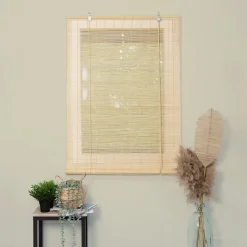 Store enrouleur tamisant Bamboo beige l.120 x H.180cm