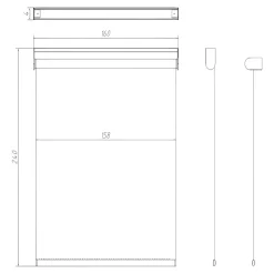 Store enrouleur tamisant sans perçage Masana beige l.160 x H.240cm Goodhome