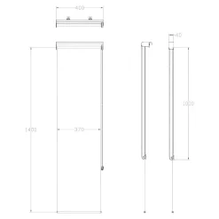 Store enrouleur tamisant sans perçage Halo 2 blanc cassé l.40 x H.140cm Goodhome