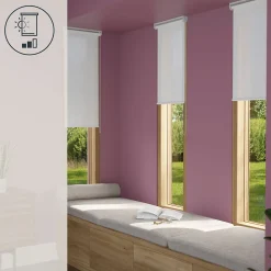 Store enrouleur tamisant sans perçage Halo 2 blanc cassé l.40 x H.140cm Goodhome