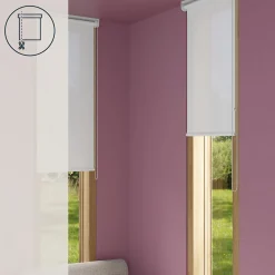 Store enrouleur tamisant sans perçage Halo 2 blanc cassé l.40 x H.140cm Goodhome