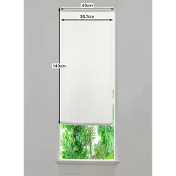 Store enrouleur tamisant sans perçage blanc l.40 x H.140cm