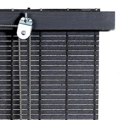 Store enrouleur tamisant bois tissé Ballauff gris l.80 x H.180cm