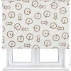 Store Enrouleur Tamisant Jazz Blanc et Marron 150 X 250cm, Viewtex