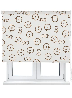 Store Enrouleur Tamisant Jazz Blanc et Marron 150 X 250cm, Viewtex