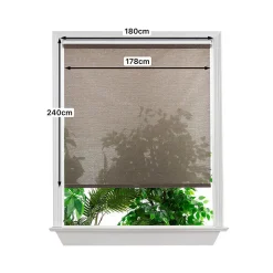 Store enrouleur tamisant sans perçage Eccles marron l.180 x H.240cm Goodhome