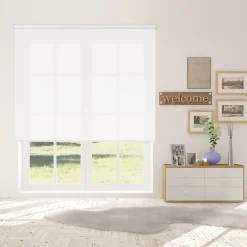 Store enrouleur tamisant Shape Blanc 180 X 190cm , Viewtex