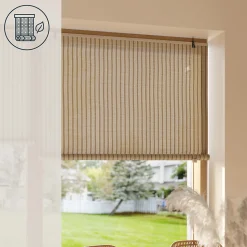 Store enrouleur tamisant sans perçage Awatea beige l.120 x H.180cm Goodhome