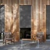 Store enrouleur tamisant bois tissé Ballauff gris l.120 x H.220cm