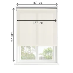 Store enrouleur tamisant sans perçage Halo 2 blanc cassé l.160 x H.240cm Goodhome
