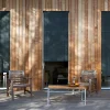 Store enrouleur tamisant bois tissé int/ext gris anthracite H.200 x l.110cm Ballauff