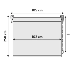 Store Enrouleur Tamisant Trends Vieux rose 105 X 250cm, Viewtex