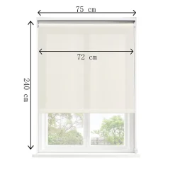 Store enrouleur tamisant sans perçage Halo 2 blanc cassé l.75 x H.240cm Goodhome