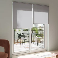 Store enrouleur tamisant sans perçage Halo 2 gris béton l.75 x H.240cm Goodhome