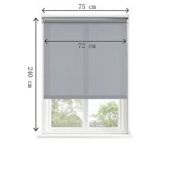Store enrouleur tamisant sans perçage Halo 2 gris béton l.75 x H.240cm Goodhome