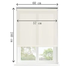 Store enrouleur tamisant sans perçage Halo 2 blanc cassé l.60 x H.240cm Goodhome