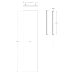 Store enrouleur tamisant sans perçage Halo 2 blanc cassé l.60 x H.240cm Goodhome
