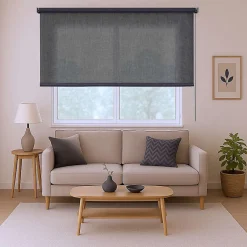 Store Enrouleur Tamisant Lisse pour Fenêtres et Portes Gris 45x180 cm