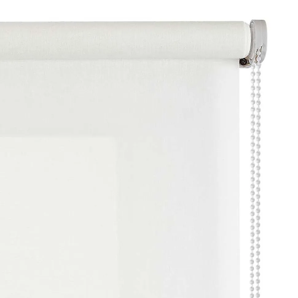 Store Enrouleur Tamisant Lisse pour Fenêtres et Portes Blanc 80x180 cm