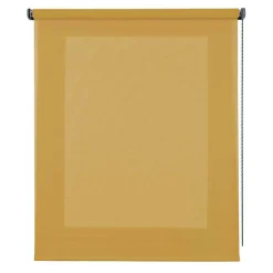 Store Enrouleur Tamisant Lisse pour Fenêtres et Portes Jaune 160x250 cm