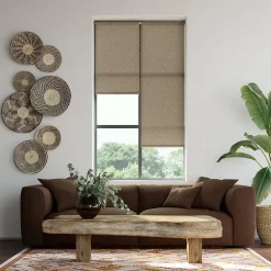 Store enrouleur tamisant sans perçage Eccles marron l.55 x H.180cm Goodhome