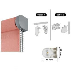 Store Enrouleur Tamisant Lisse pour Fenêtres et Portes Corail 160x250 cm