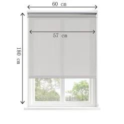 Store enrouleur tamisant sans perçage Halo 2 gris perle l.60 x H.180cm Goodhome
